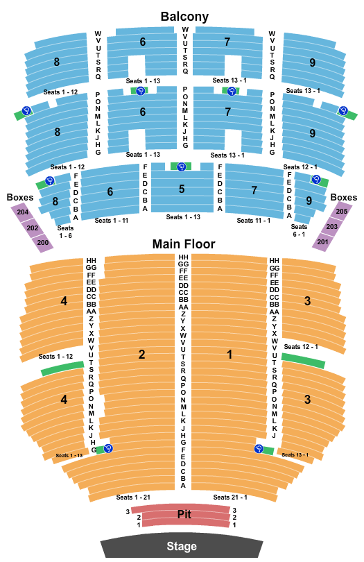 Orpheum Theatre Wicked Seating Chart